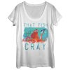 Women’s Finding Dory Hank Thinks That Fish Cray Scoop Neck