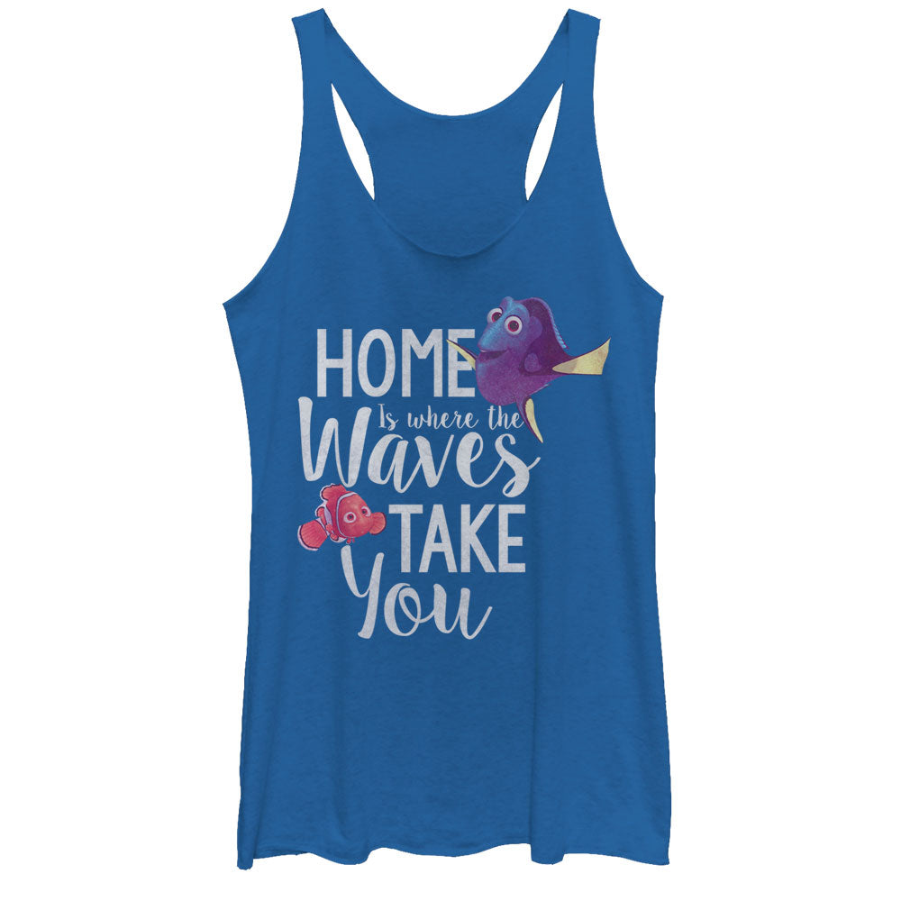 Women's Finding Dory Home is Where the Waves Take You Racerback Tank Top Women's Finding Dory Home is Where the Waves Take You Racerback Tank Top