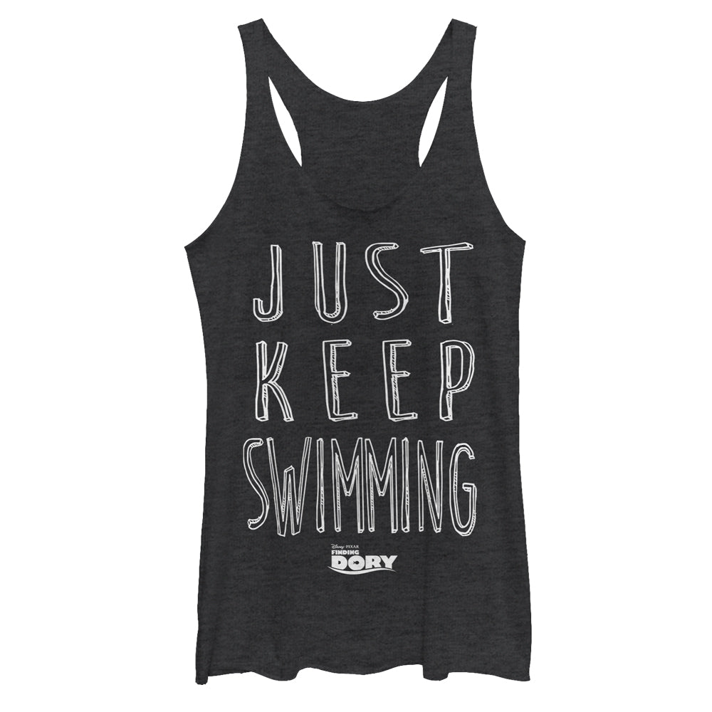 Women's Finding Dory Keep Swimming Racerback Tank Top Women's Finding Dory Keep Swimming Racerback Tank Top
