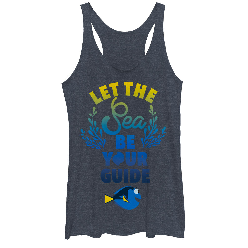 Women's Finding Dory Let the Sea be Your Guide Racerback Tank Top Women's Finding Dory Let the Sea be Your Guide Racerback Tank Top