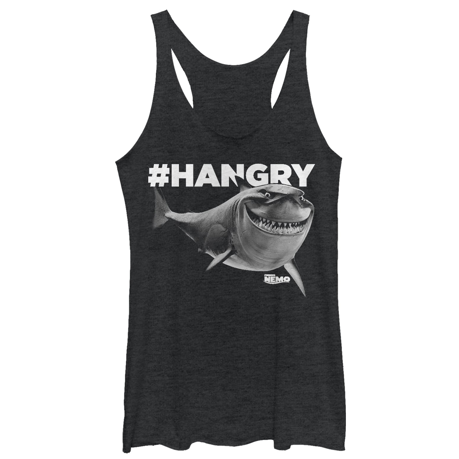 Women's Finding Nemo Bruce #Hangry Racerback Tank Top Women's Finding Nemo Bruce #Hangry Racerback Tank Top