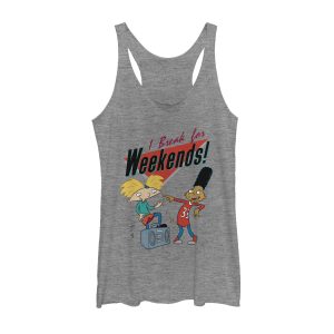 Women’s Hey Arnold! Break for Weekends Racerback Tank Top