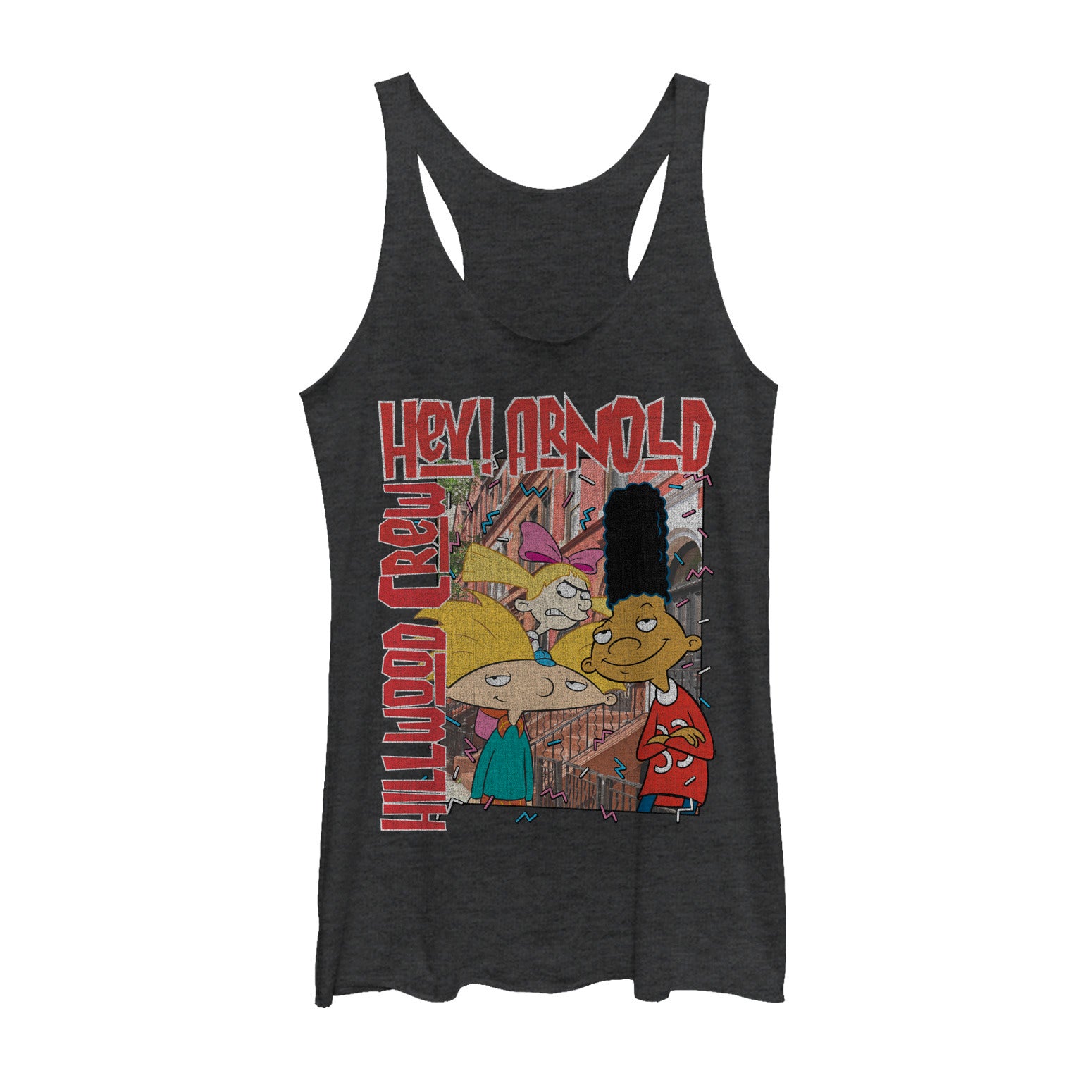 Women's Hey Arnold! Confetti Racerback Tank Top Women's Hey Arnold! Confetti Racerback Tank Top