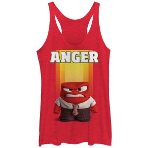 Women’s Inside Out Anger Portrait Racerback Tank Top