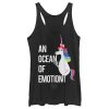 Women’s Inside Out Rainbow Unicorn Ocean of Emotion Racerback Tank Top