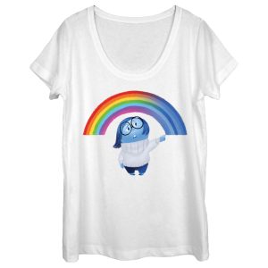 Women’s Inside Out Sadness Rainbow Scoop Neck