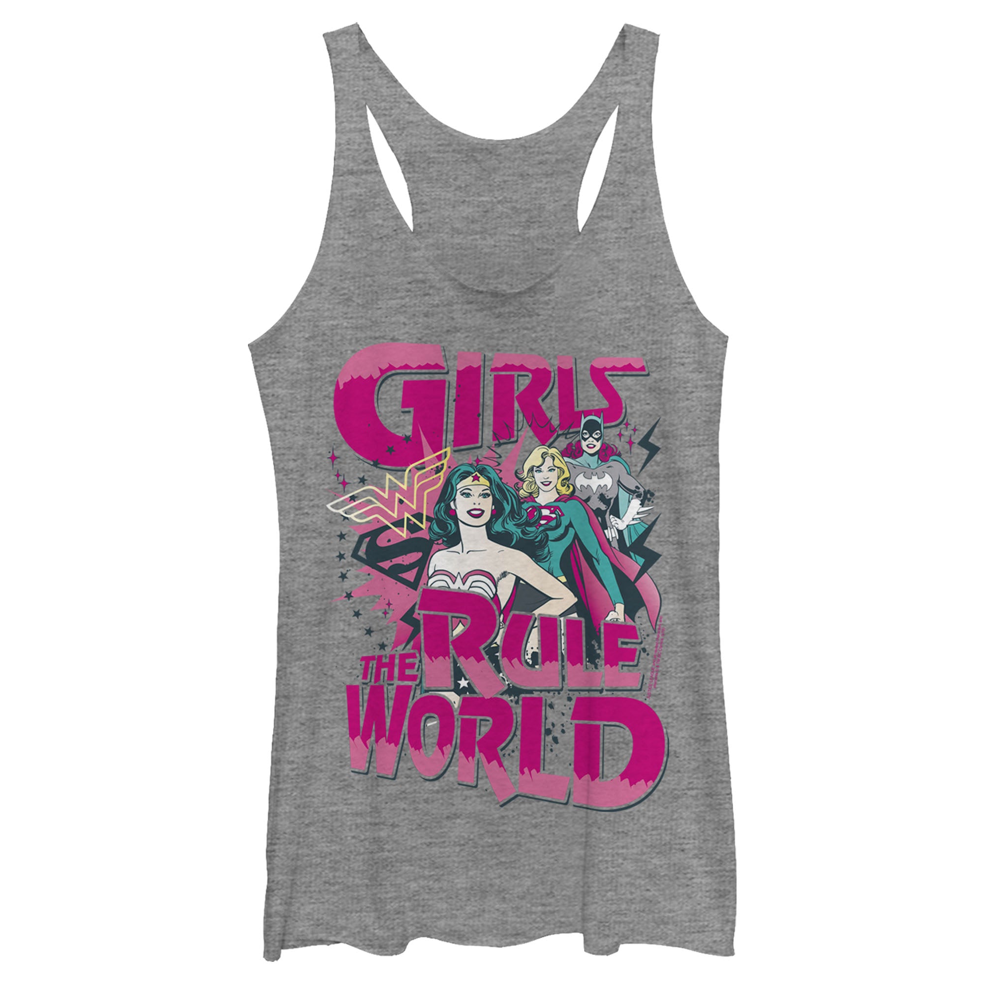 Women's Justice League Girls Rule The World Racerback Tank Top Women's Justice League Girls Rule The World Racerback Tank Top