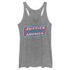 Women’s Justice League Patriotic Frame Logo Racerback Tank Top