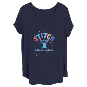Women’s Lilo & Stitch Believe in Aliens Stitch T-Shirt