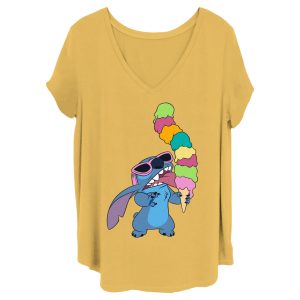Women’s Lilo & Stitch Ice Cream Lover Stitch T-Shirt