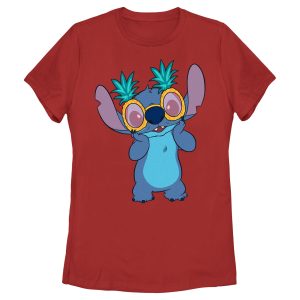 Women’s Lilo & Stitch Pineapple Glasses Stitch T-Shirt