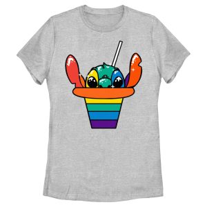 Women’s Lilo & Stitch Rainbow Shave Ice Stitch T-Shirt