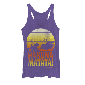 Women’s Lion King Hakuna Matata Profile Racerback Tank Top