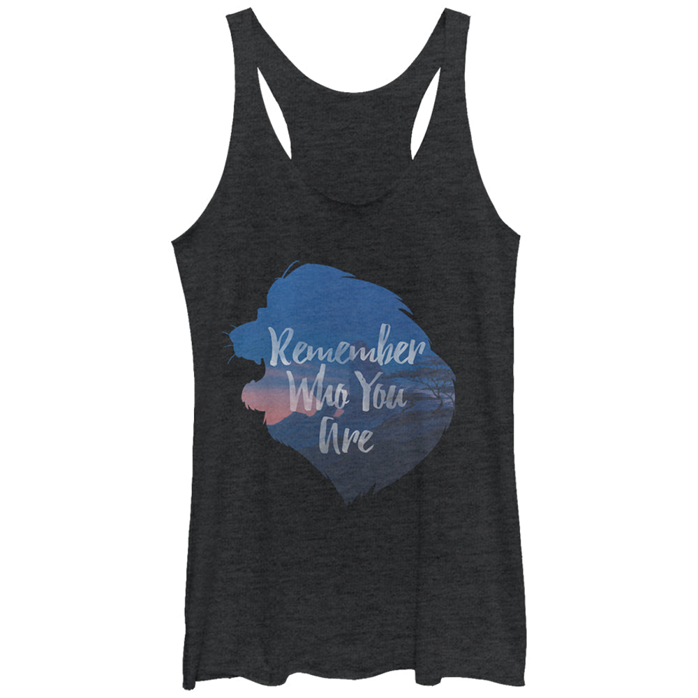 Women's Lion King Remember Who You Are Simba Racerback Tank Top Women's Lion King Remember Who You Are Simba Racerback Tank Top