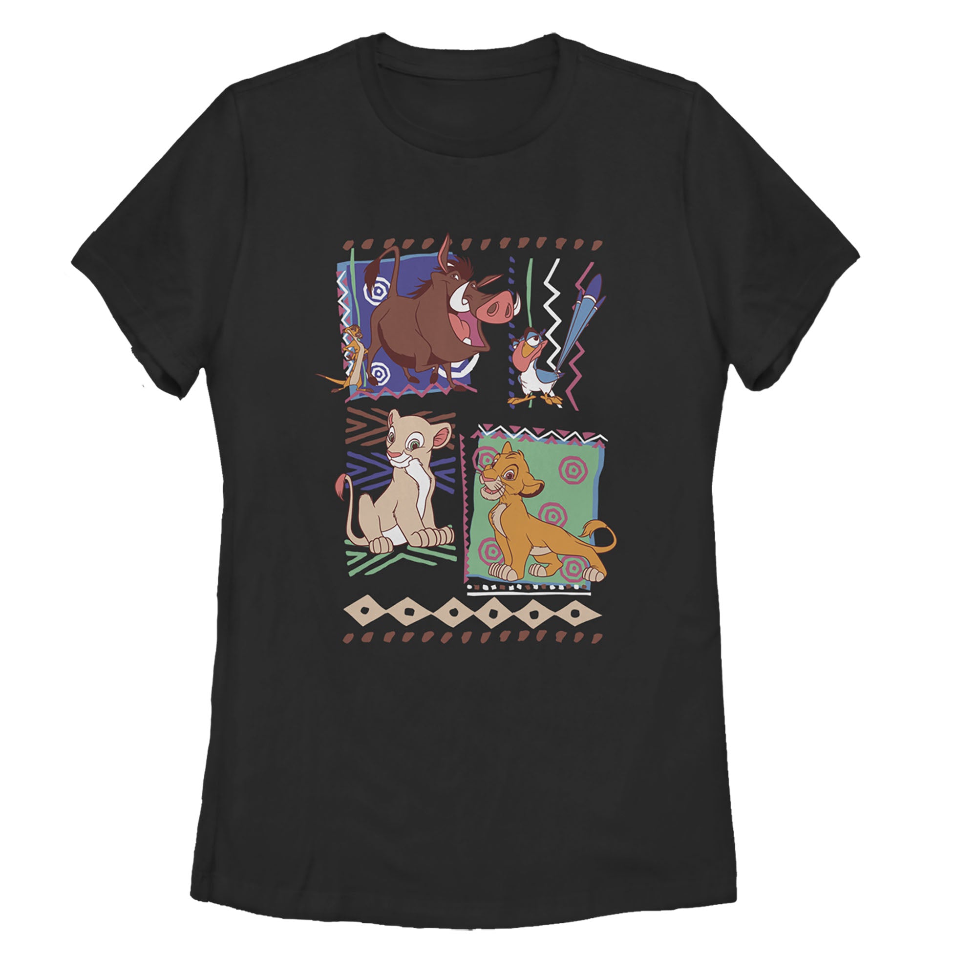 Women's Lion King Retro 90's Savannah Friends T-Shirt Women's Lion King Retro 90's Savannah Friends T-Shirt