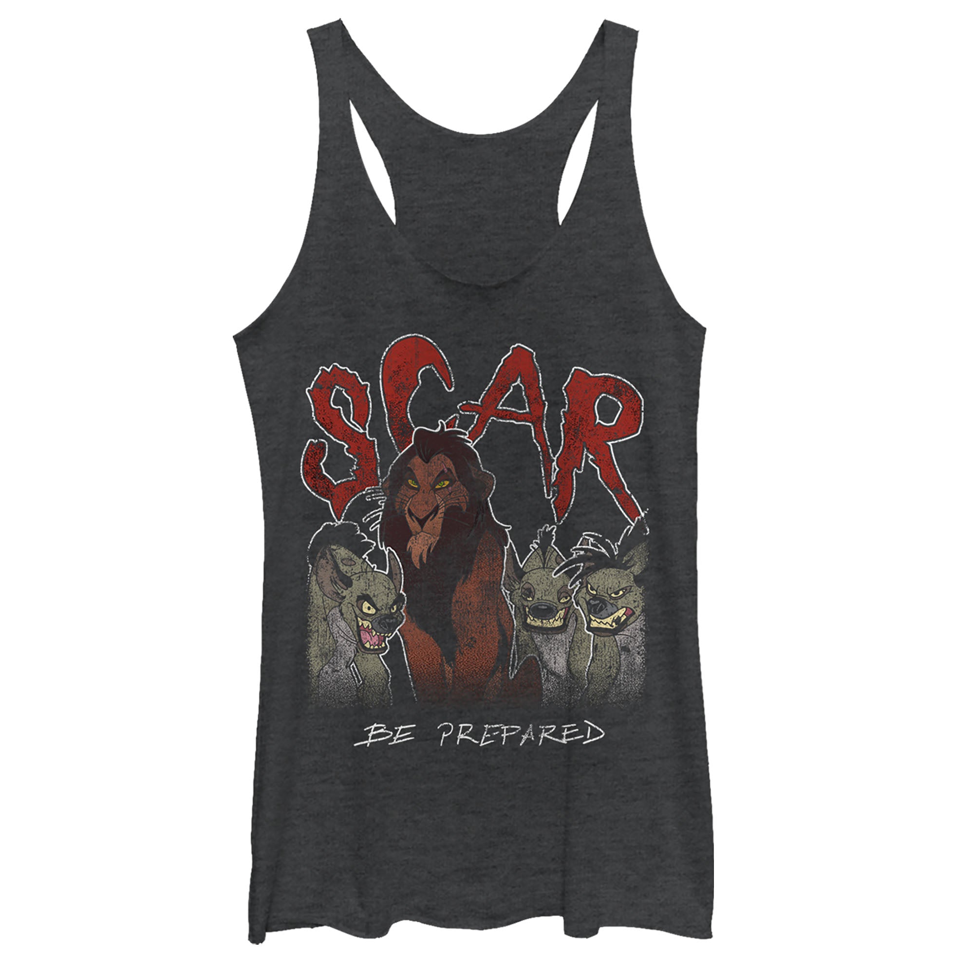 Women's Lion King Scar Be Prepared Squad Racerback Tank Top Women's Lion King Scar Be Prepared Squad Racerback Tank Top