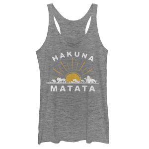 Women’s Lion King Silhouette Sunrise Racerback Tank Top