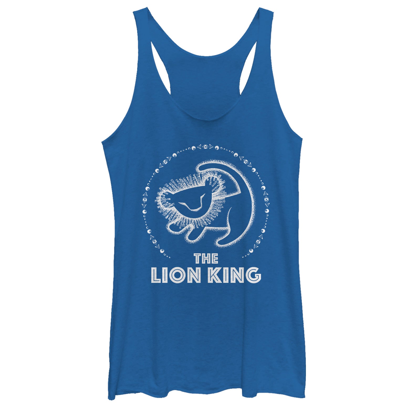 Women's Lion King Simba Painting Circle Racerback Tank Top Women's Lion King Simba Painting Circle Racerback Tank Top