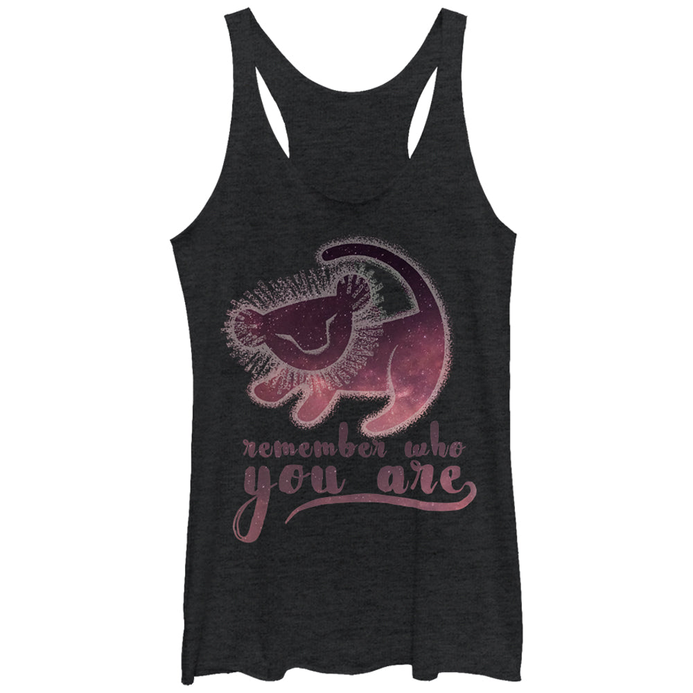 Women's Lion King Simba Remember Who You Are Racerback Tank Top Women's Lion King Simba Remember Who You Are Racerback Tank Top