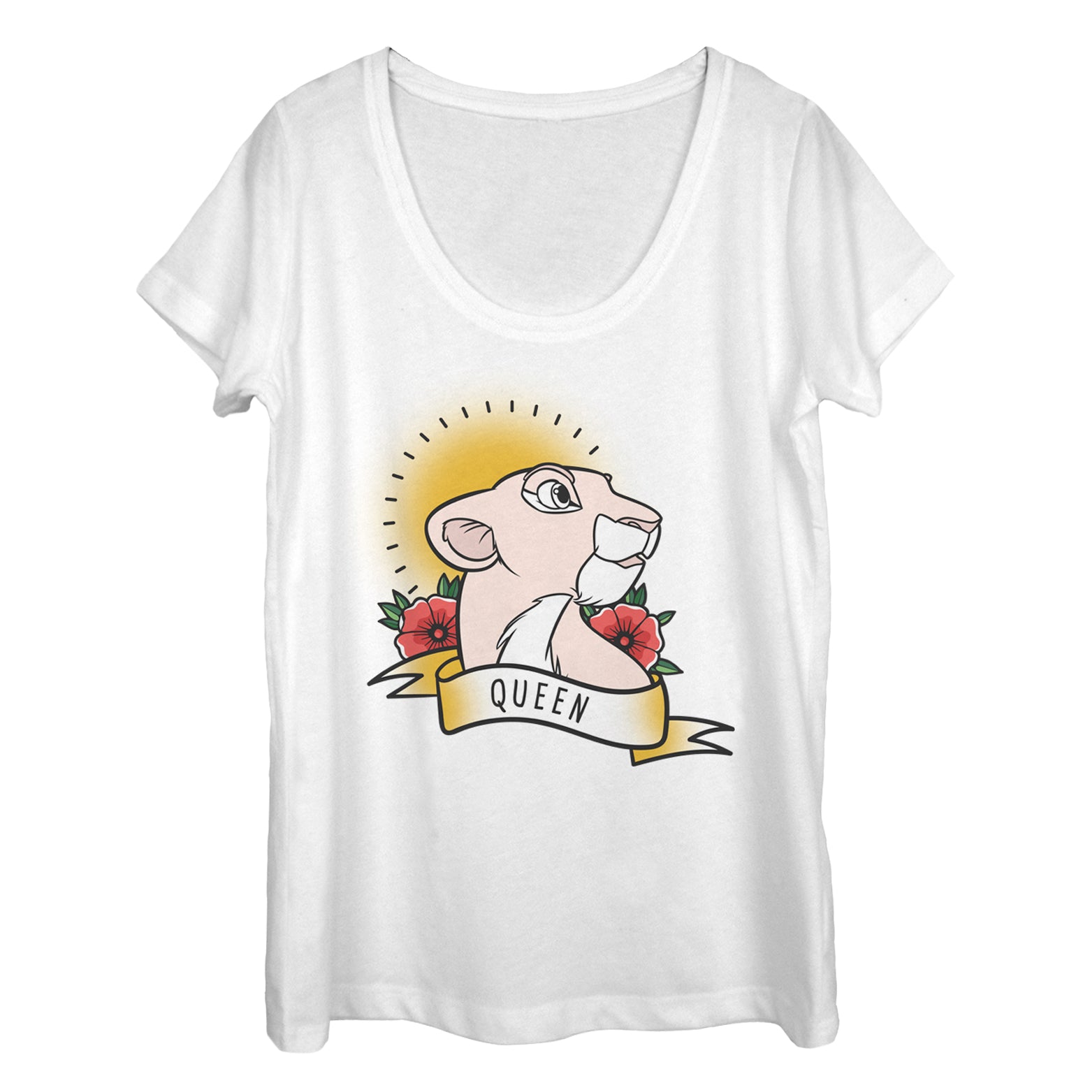 Women's Lion King Valentine Nala Queen Scoop Neck Women's Lion King Valentine Nala Queen Scoop Neck
