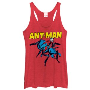 Women’s Marvel Ant-Man Vintage Ant Rider Cartoon Racerback Tank Top