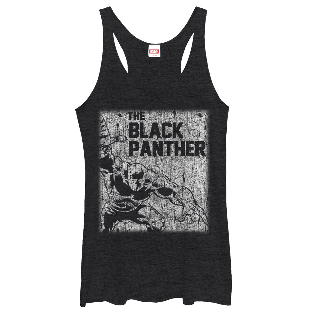 Women's Marvel Black Panther Chalk Print Racerback Tank Top Women's Marvel Black Panther Chalk Print Racerback Tank Top