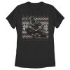 Women’s Marvel Black Panther Knit Pattern Print T-Shirt