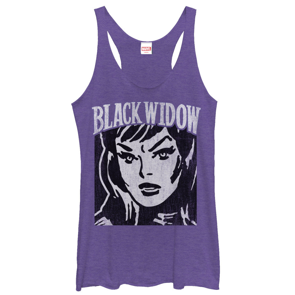 Women's Marvel Black Widow Portrait Racerback Tank Top Women's Marvel Black Widow Portrait Racerback Tank Top
