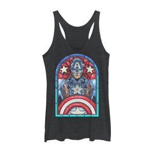 Women’s Marvel Captain America Stained Glass Racerback Tank Top