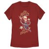 Women’s Marvel Christmas Captain Marvel Merry & Bright T-Shirt