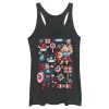 Women’s Marvel Christmas Festive Hero Icons Racerback Tank Top