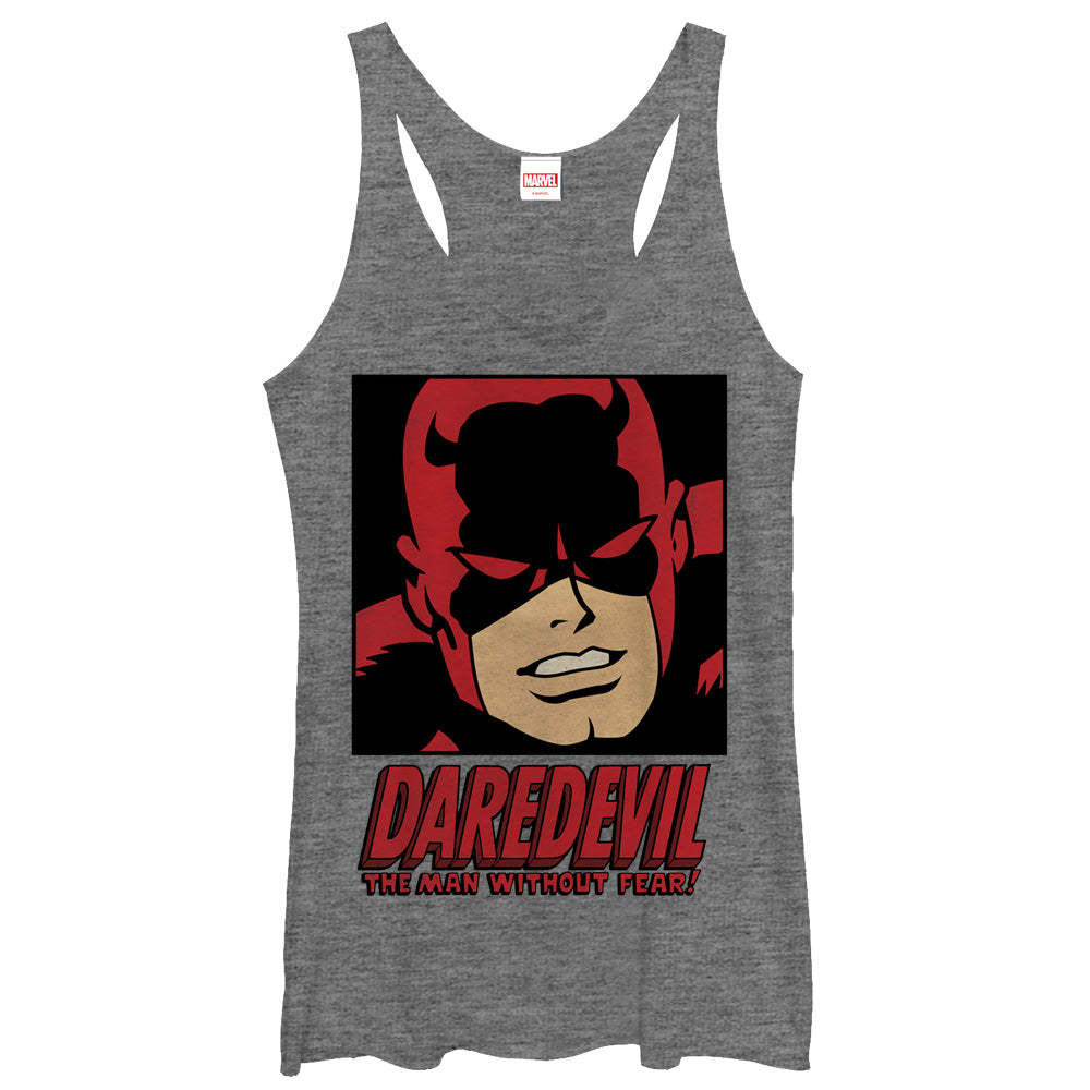 Women's Marvel Daredevil Man Without Fear Racerback Tank Top Women's Marvel Daredevil Man Without Fear Racerback Tank Top
