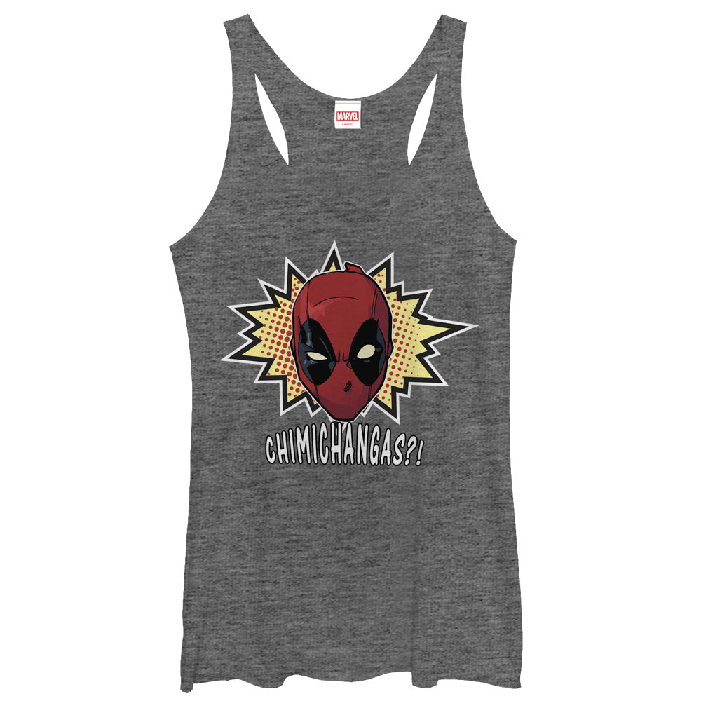 Women's Marvel Deadpool Chimichangas Racerback Tank Top Women's Marvel Deadpool Chimichangas Racerback Tank Top