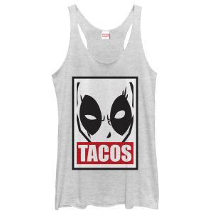 Women’s Marvel Deadpool Tacos Racerback Tank Top
