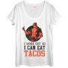 Women’s Marvel Deadpool Work Out Eat Tacos Scoop Neck