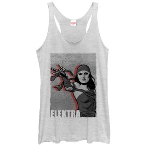 Women’s Marvel Elektra Grayscale Racerback Tank Top