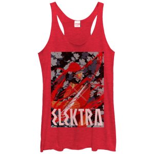 Women’s Marvel Elektra Sword Swipe Racerback Tank Top