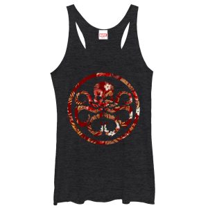 Women’s Marvel Hail Hydra Floral Print Logo Racerback Tank Top