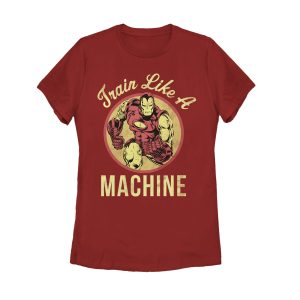 Women’s Marvel Iron Man Train Like a Machine T-Shirt