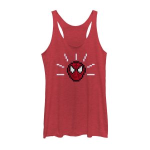 Women’s Marvel Pixelated Spider-Man Mask Racerback Tank Top