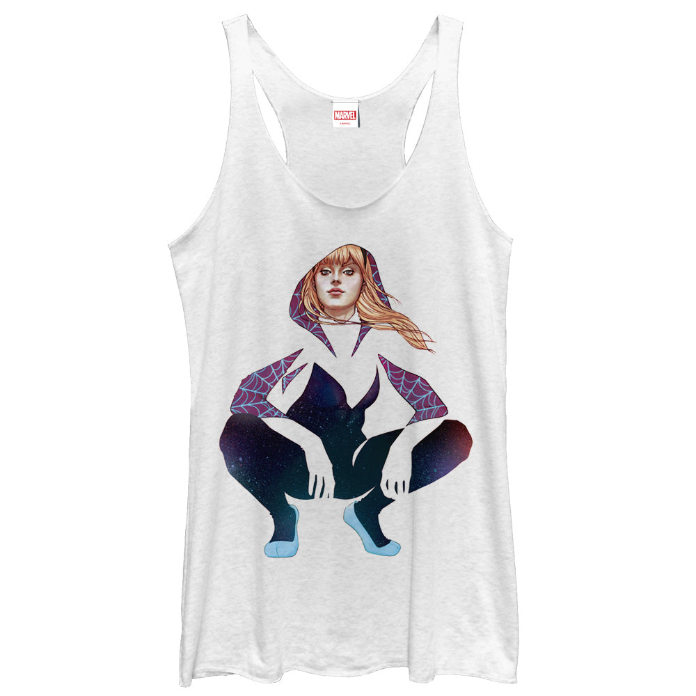 Women's Marvel Spider Gwen Cutout Racerback Tank Top Women's Marvel Spider Gwen Cutout Racerback Tank Top