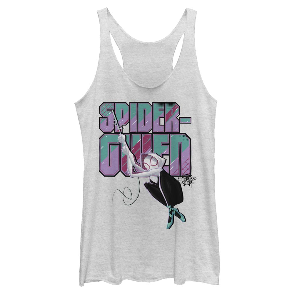 Women's Marvel Spider-Man Into the Spider-Verse Spider-Gwen Swing Racerback Tank Top Women's Marvel Spider-Man Into the Spider-Verse Spider-Gwen Swing Racerback Tank Top