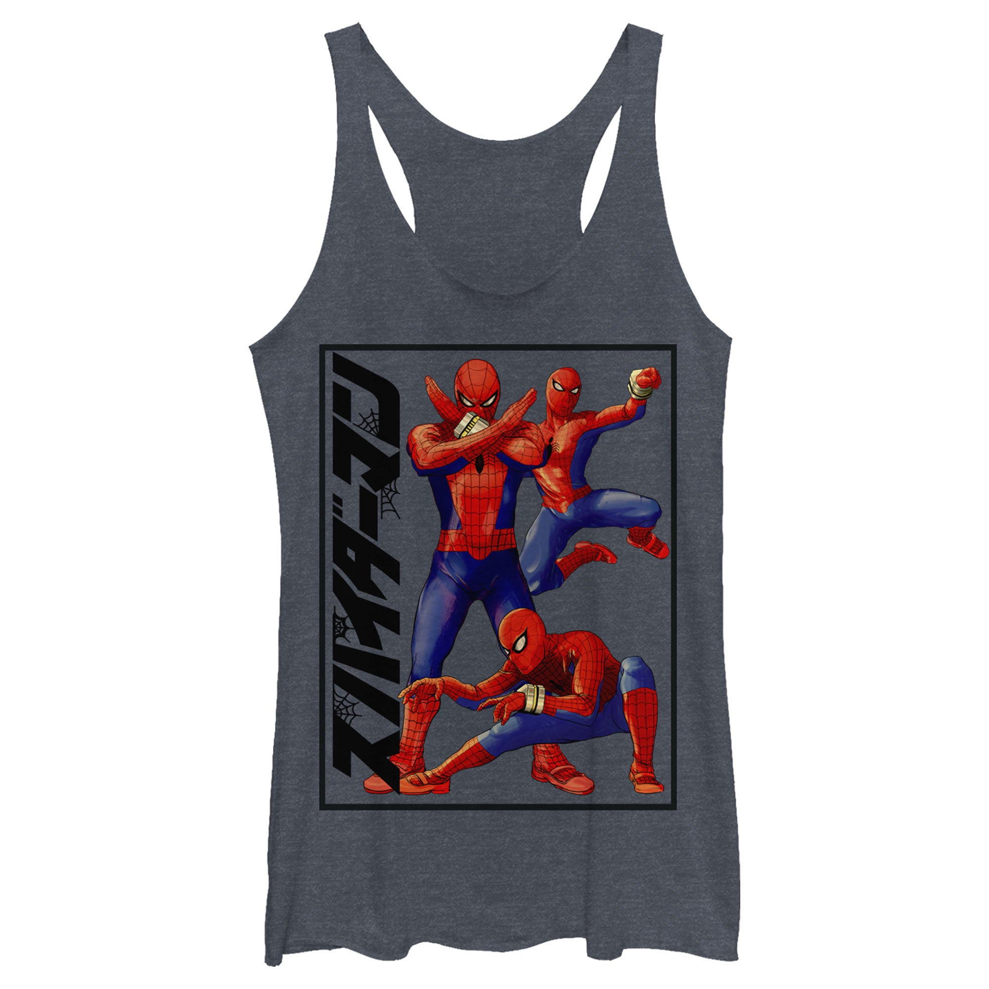 Women's Marvel Spider-Man Kanji Hero Racerback Tank Top Women's Marvel Spider-Man Kanji Hero Racerback Tank Top