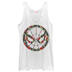 Women’s Marvel Spider-Man Rose Print Racerback Tank Top