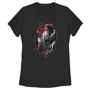 Women’s Marvel Spider-Man Venom Mask Symbol T-Shirt