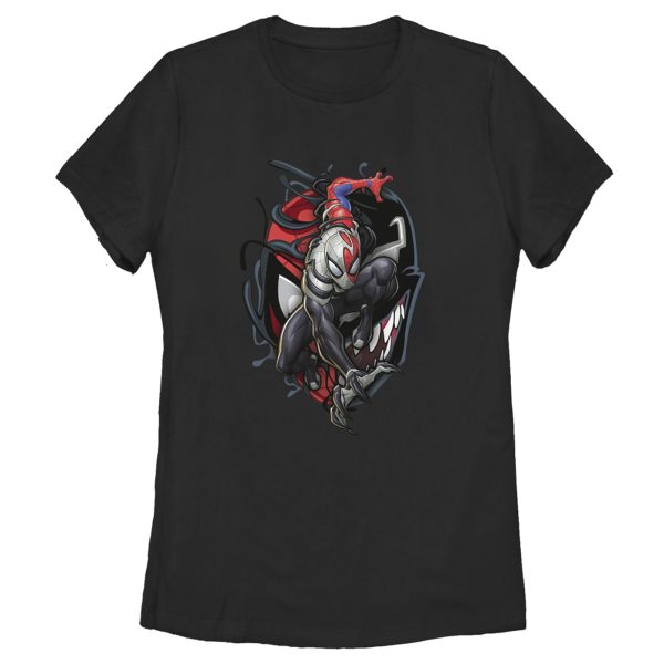 Women’s Marvel Spider-Man Venom Mask Symbol T-Shirt