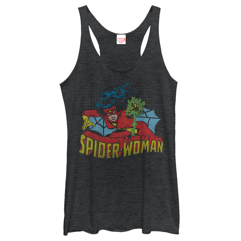 Women's Marvel Spider-Woman Venom Blasts Racerback Tank Top Women's Marvel Spider-Woman Venom Blasts Racerback Tank Top