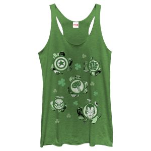 Women’s Marvel St. Patrick’s Day Clover Icon Racerback Tank Top