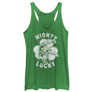 Women’s Marvel St. Patrick’s Day Thor Mighty Lucky Clover Racerback Tank Top