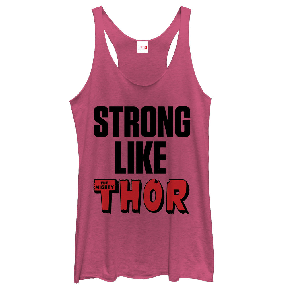 Women's Marvel Strong Like Thor Racerback Tank Top Women's Marvel Strong Like Thor Racerback Tank Top